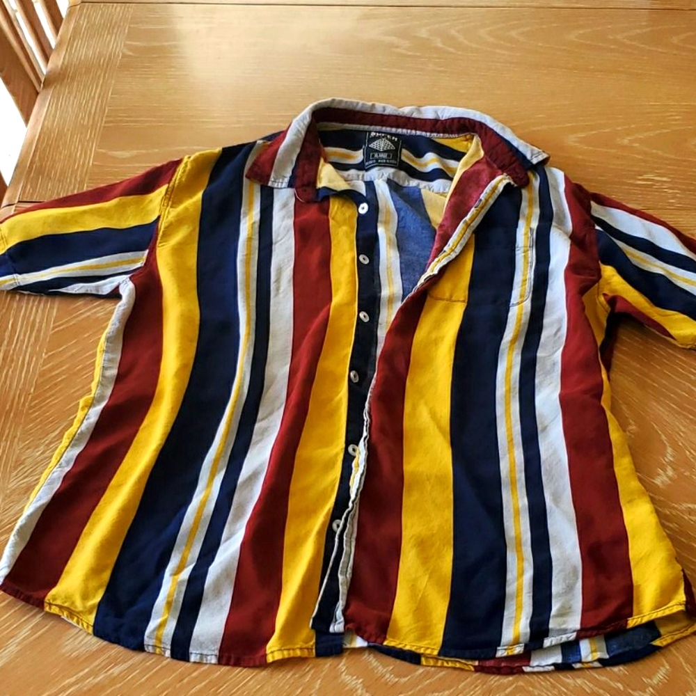 Vintage Style Short Sleeve button up